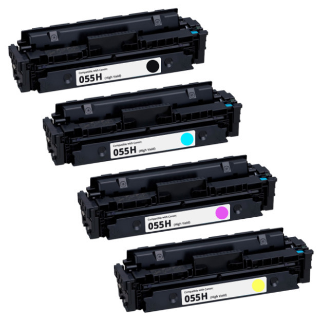 4 Pack - Compatible 055H 3016C002/15/14/13 BCMY Toner Multipack for Canon Printers