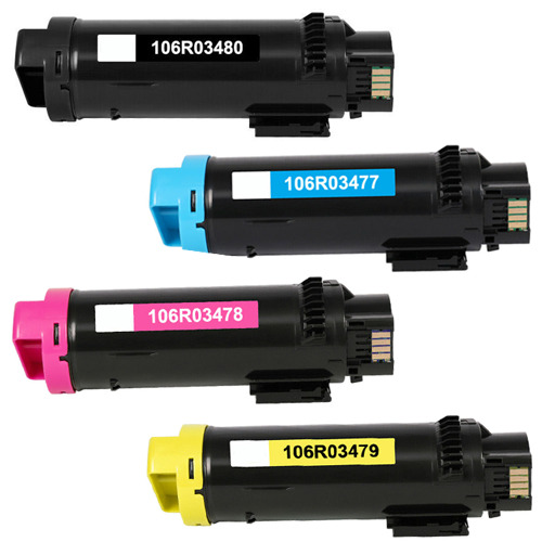 4 Pack - Compatible 106R03480/77/78/79 BCMY Toner Multipack for Xerox Printers
