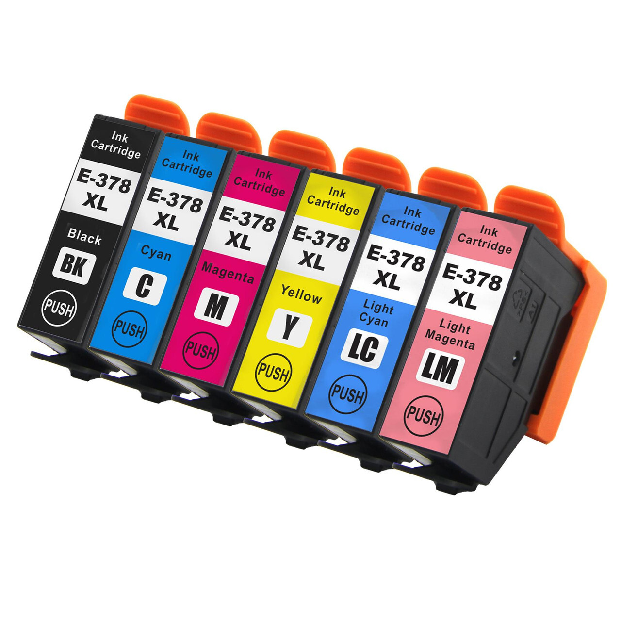 6 Pack - Compatible 378XL T3798 BCMYLCLM Hi Cap Ink Multipack - Squirrel for Epson Printers