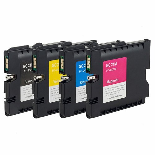 4 Pack - Compatible GC21 BCMY Ink Multipack for Ricoh Printers