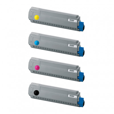 5 Pack - Compatible 44059108/5/6/7 BCMY Multipack + Extra Black for Oki Printers
