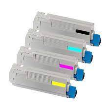 4 Pack - Compatible 44318608/5/6/7 BCMY Toner Multipack for Oki Printers