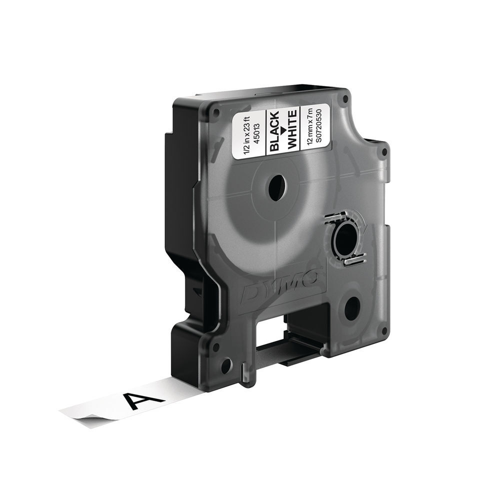 Compatible 45013 S0720530 Black on White Tape 12mm x 7m for Dymo Label Printers