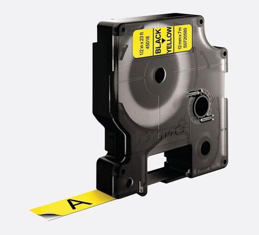 Compatible 45018 S0720580 Black on Yellow Tape 12mm x 7m for Dymo Label Printers