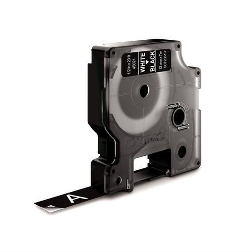 Compatible 45021 S0720610 White on Black Tape 12mm x 7m for Dymo Label Printers