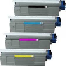 4 Pack - Compatible 46490608/7/6/5 BCMY Toner Multipack for Oki Printers