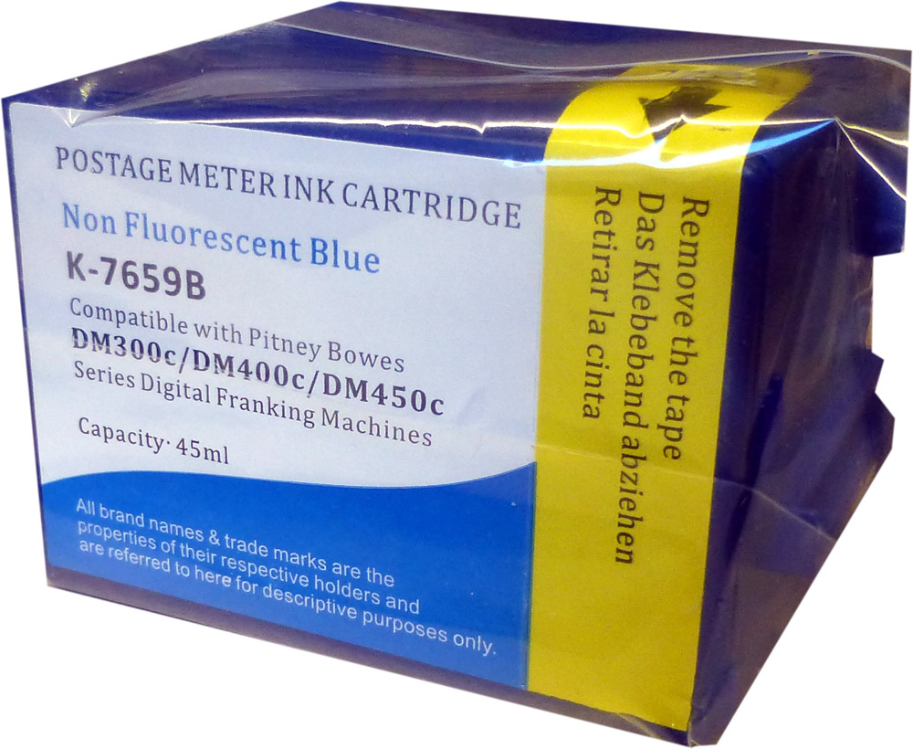 Compatible 765-9SB Blue Franking Machine Ink Cartridge for Pitney Bowes Printers