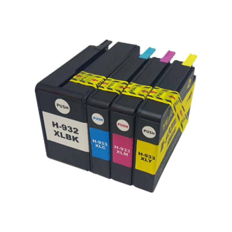4 Pack - Compatible 932XL/933XL C2P42AE BCMY Hi Cap Ink Multipack for HP Printers