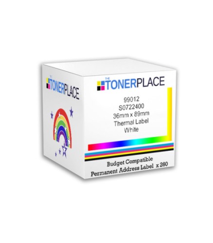 Compatible 99012 S0722400 Permanent Address Label 36mm x 89mm for Dymo Label Printers