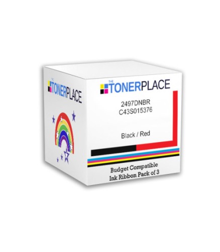 Compatible C43S015376 Black/Red Ribbon for Epson Printers