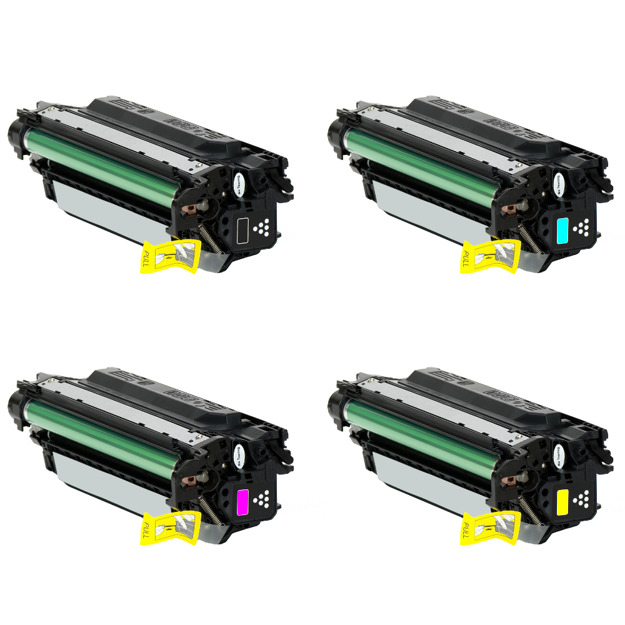 5 Pack - Compatible 504X Multipack CE250X/CE251A/CE252A/CE253A BBCMY Toner + Extra Black for HP Printers