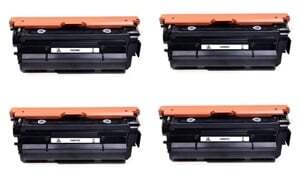 4 Pack - Compatible 655A Multipack CF450A/CF451A/CF452A/CF453A BCMY Toner for HP Printers