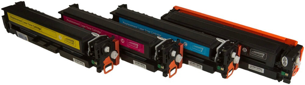 5 Pack - Compatible 203A Multipack CF540A/CF541A/CF542A/CF543A BBCMY Toner + Extra Black for HP Printers