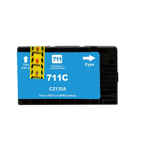 Compatible 711 CZ130AE Pigment Cyan Ink Cartridge for HP Printers