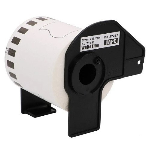 Compatible DK22212 Continuous Film Label Roll White 62mm x 15.24m for Brother Thermal Printers