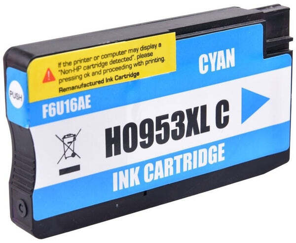 Compatible 953XL F6U16AE Cyan Ink Cartridge for HP Printers