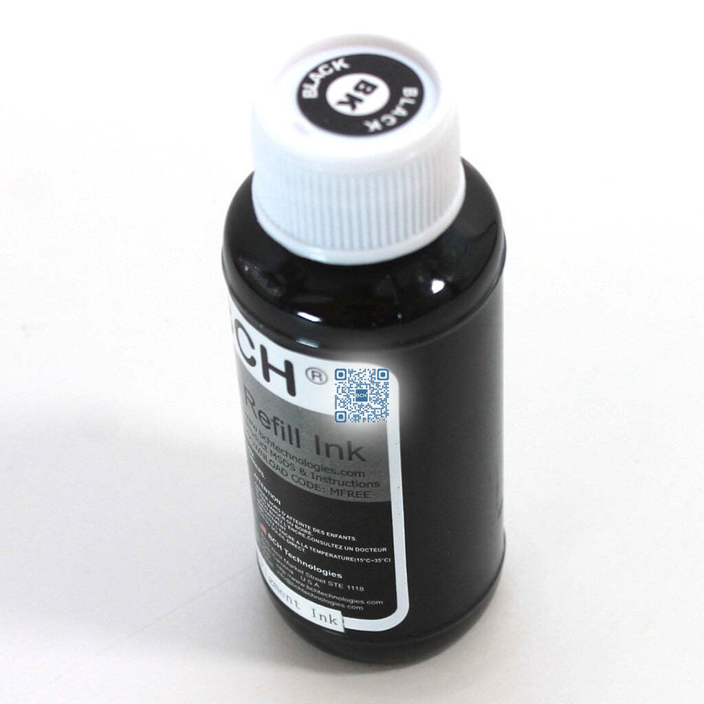 Compatible INK100 Black Pigment Ink Bottle for HP Printers