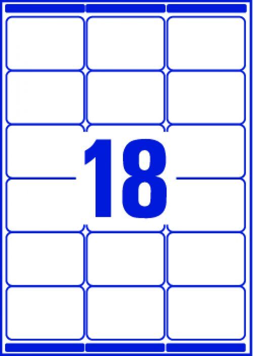 Compatible L7161-100 A4 Sheets 18 Labels per Sheet 63.5mm x 46.5mm