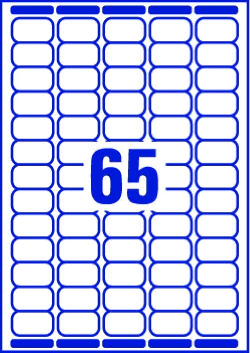 Compatible L7151-100 A4 Sheets 65 Labels per Sheet 38.1mm x 21.2mm