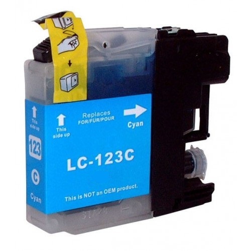 Compatible LC123C Cyan Ink Cartridge for Brother Printers
