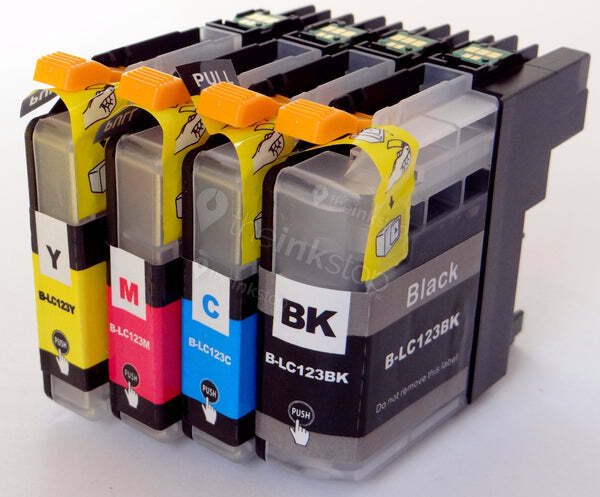 4 Pack - Compatible LC123VALBP BCMY Ink Multipack for Brother Printers