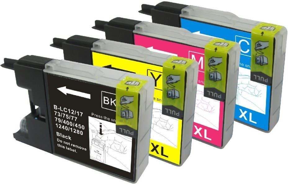 4 Pack - Compatible LC1240 BCMY Ink Multipack for Brother Printers