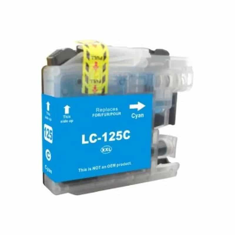 Compatible LC125XLC Cyan Ink Cartridge for Brother Printers