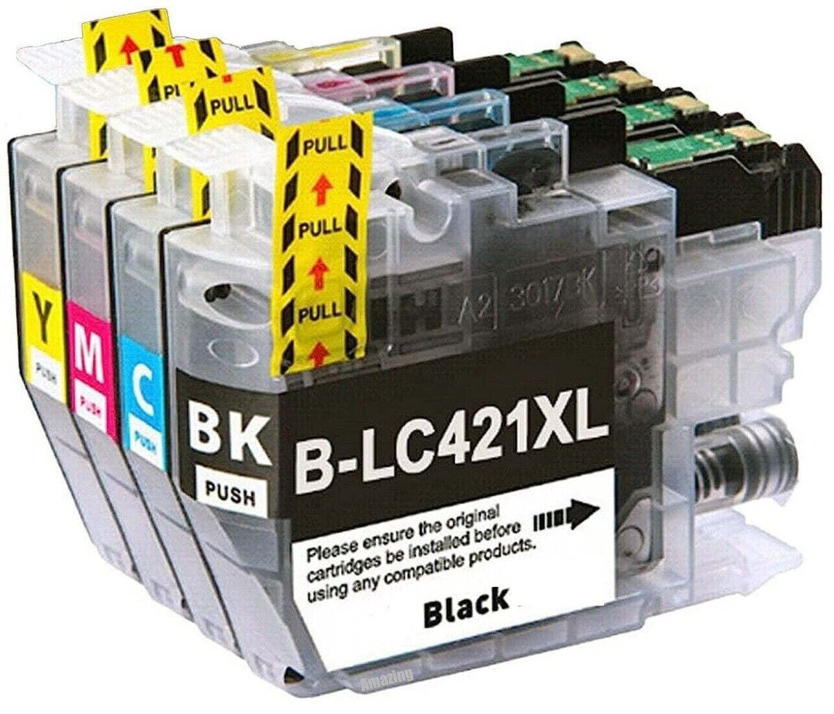 5 Pack - Compatible LC421XLVAL BCMY Ink Multipack + Extra Black for Brother Printers