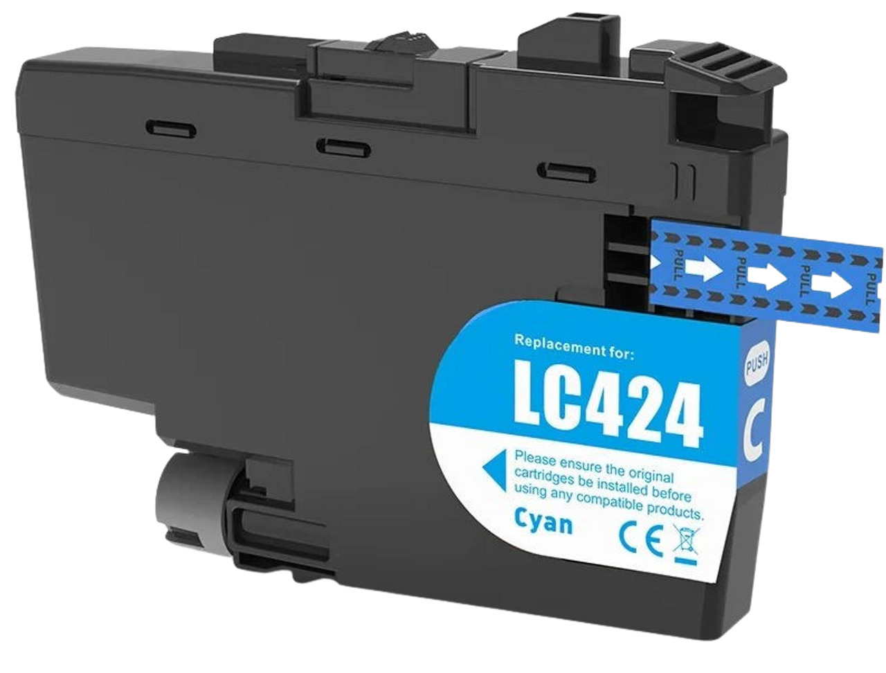 Compatible LC424C Cyan Ink Cartridge for Brother Printers