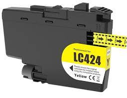 Compatible LC424Y Yellow Ink Cartridge for Brother Printers