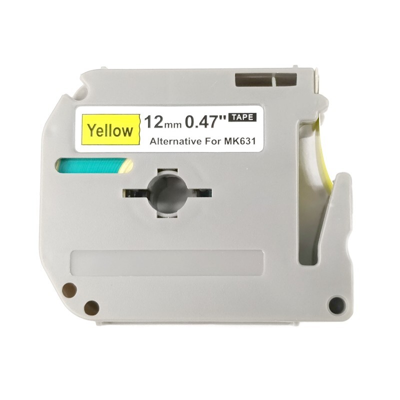 Compatible MK-631 Black on Yellow Tape 12mm x 8m for Brother P-Touch Label Printers