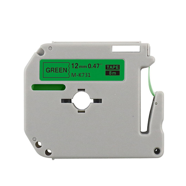 Compatible MK-731 Black on Green Tape 12mm x 8m for Brother P-Touch Label Printers