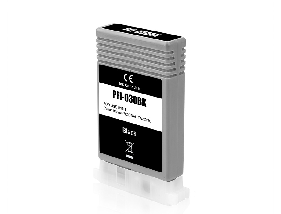 Compatible PFI-030BK Twin Pack Black Ink Cartridge for Canon Printers 3489C001