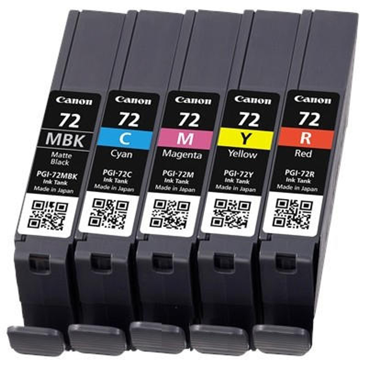 5 Pack - Compatible PGI-72MB-C-M-Y-R 6402B009 BCMY Ink Multipack for Canon Printers