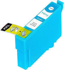 Compatible T0712 Cyan Ink Cartridge for Epson Printers C13T07124010