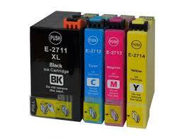 4 Pack - Compatible 27XL T2715 BCMY Hi Cap Ink Multipack - Alarm Clock for Epson Printers