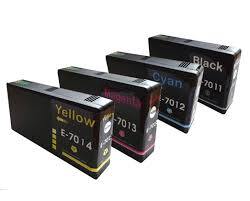 4 Pack - Compatible T7015 XXL BCMY Extra Hi Cap Dye Ink Multipack - Pyramid for Epson Printers