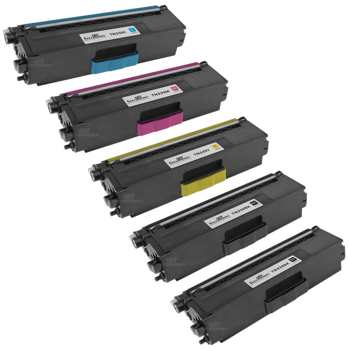 5 Pack - Compatible TN328 BCMY Toner Multipack + Extra Black for Brother Printers