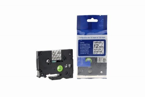 Compatible TZe-131 Black on Clear Tape 12mm x 8m for Brother P-Touch Label Printers