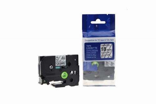 Compatible TZe-141 Black on Clear Tape for Brother P-Touch Printers