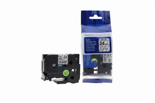 Compatible TZe-151 Black on Clear Tape 24mm x 8m for Brother P-Touch Label Printers