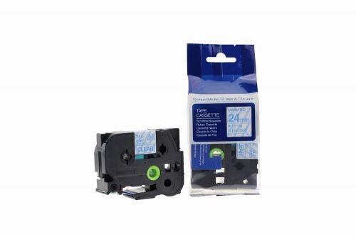 Compatible TZe-153 Blue on Clear Tape 24mm x 8m for Brother P-Touch Printers