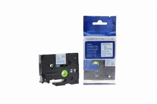 Compatible TZe-223 Blue on White Tape 9mm x 8m for Brother P-Touch Label Printers