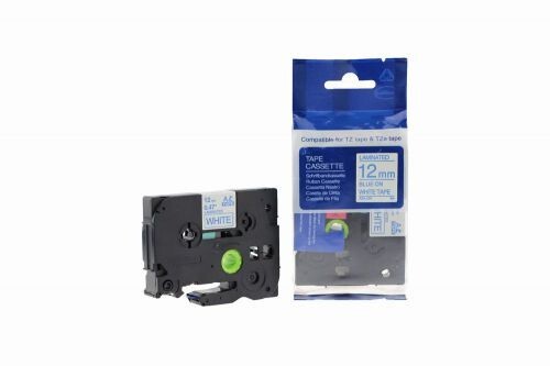 Compatible TZe-233 Blue on White Tape 12mm x 8m for Brother P-Touch Label Printers