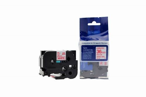 Compatible TZe-262 Red on White Tape 36mm x 8m for Brother P-Touch Printers