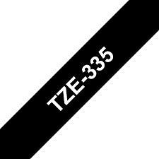 Compatible TZe-335 White on Black Tape 12mm x 8m for Brother P-Touch Label Printers