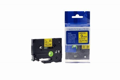 Compatible TZe-621 Black on Yellow Tape 9mm x 8m for Brother P-Touch Label Printers