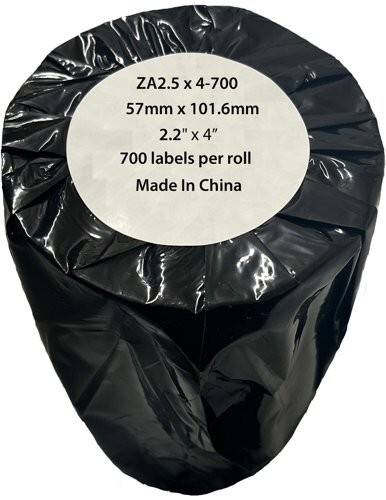 Compatible Zebra 57mm x 101.5mm x 700 pcs (25mm core) White Shipping Labels Roll