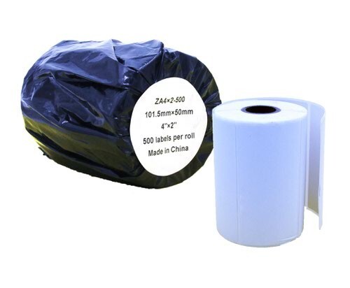 Compatible Zebra 101.5mm x 50mm x 500 pcs (25mm core) White Standard Shipping Labels Roll
