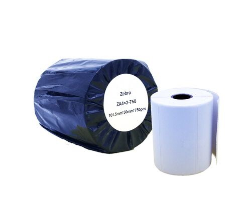 Compatible Zebra 101.5mm x 50mm x 750 pcs (25mm core) White Standard Shipping Labels Roll